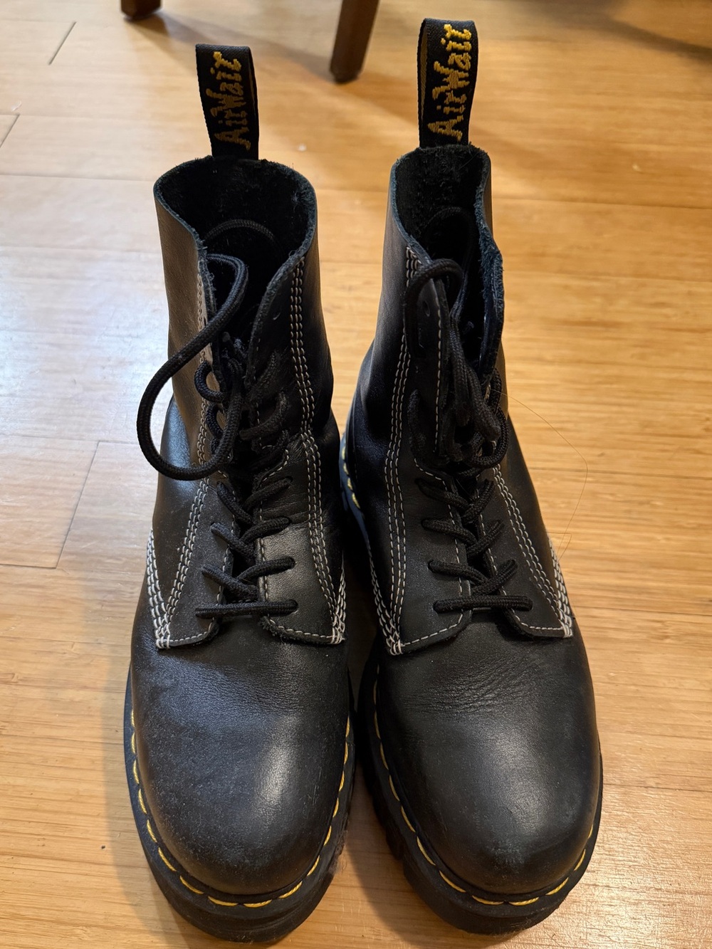 Platform lace-up doc martens